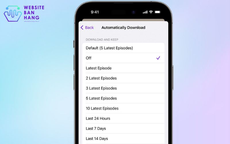 apple podcasts automatically downloads