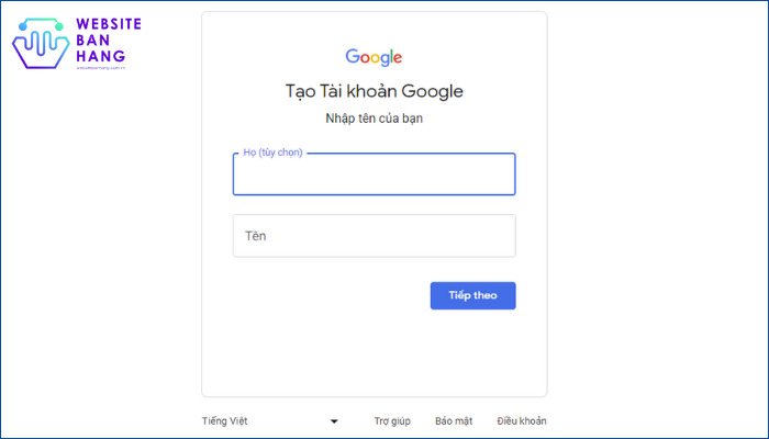cách đăng ký tài khoản google