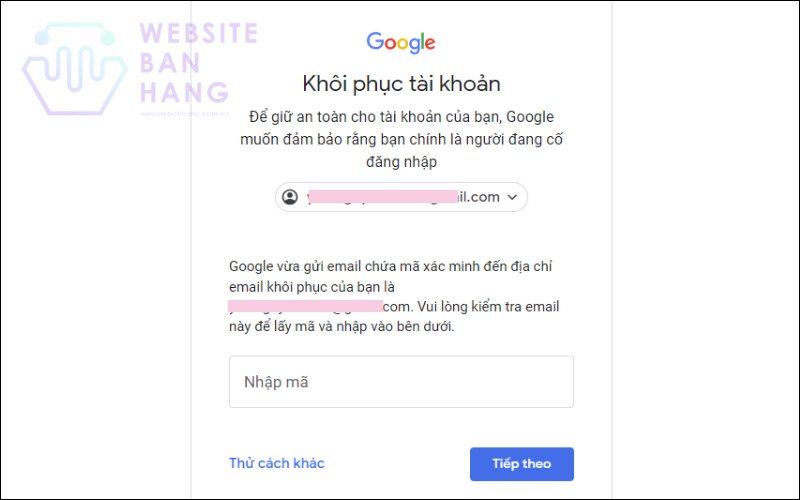 cách lấy lại mật khẩu email 